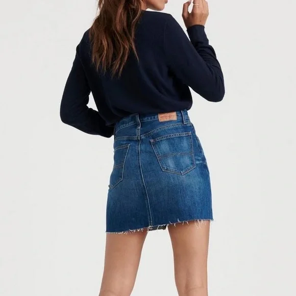 NWT Lucky Brand High Waist Denim Mini Skirt 26 - Picture 2 of 9